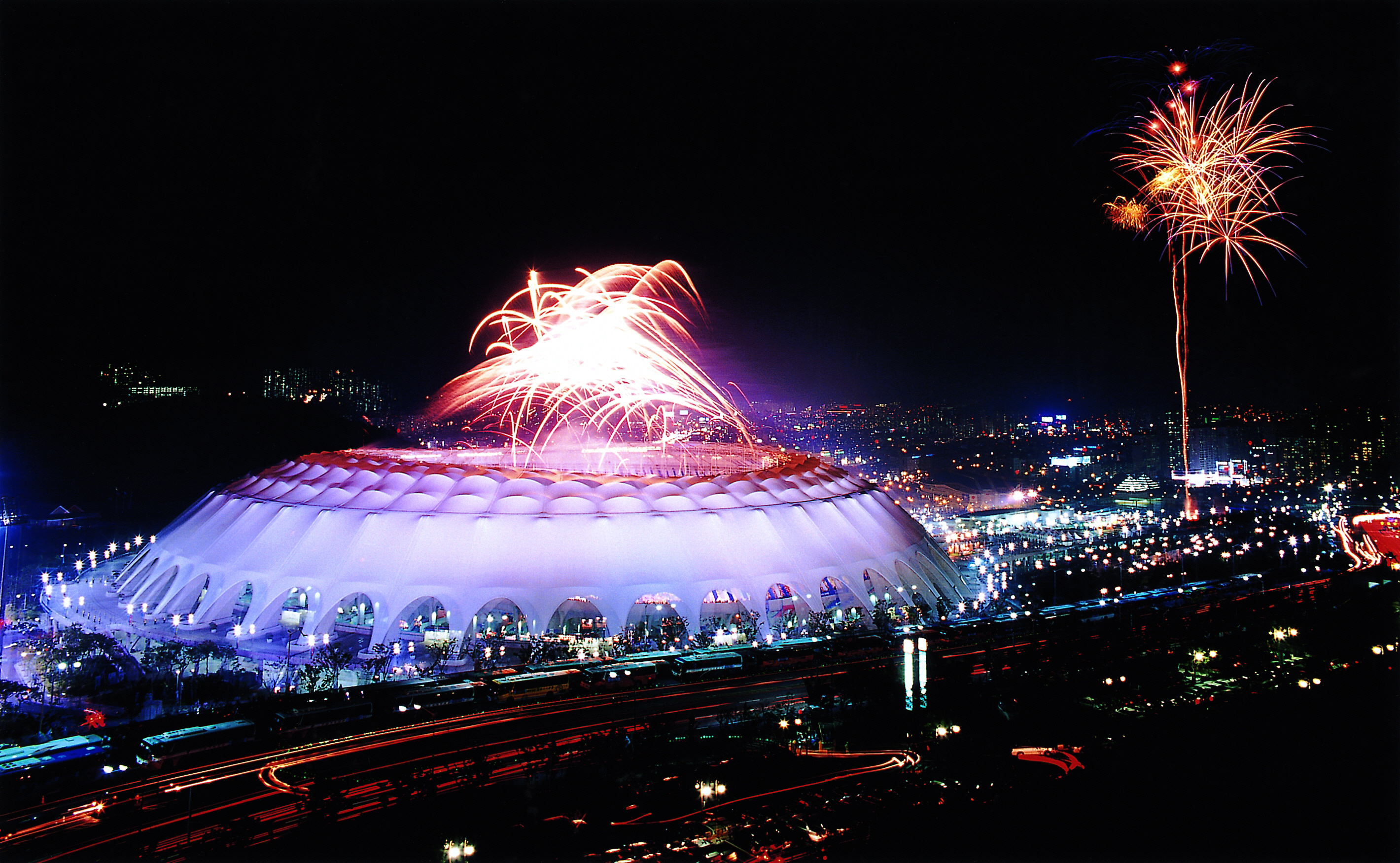 제14회 부산아시아경기대회 개막식 불꽃